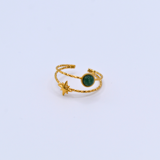 Bague "Star Green"