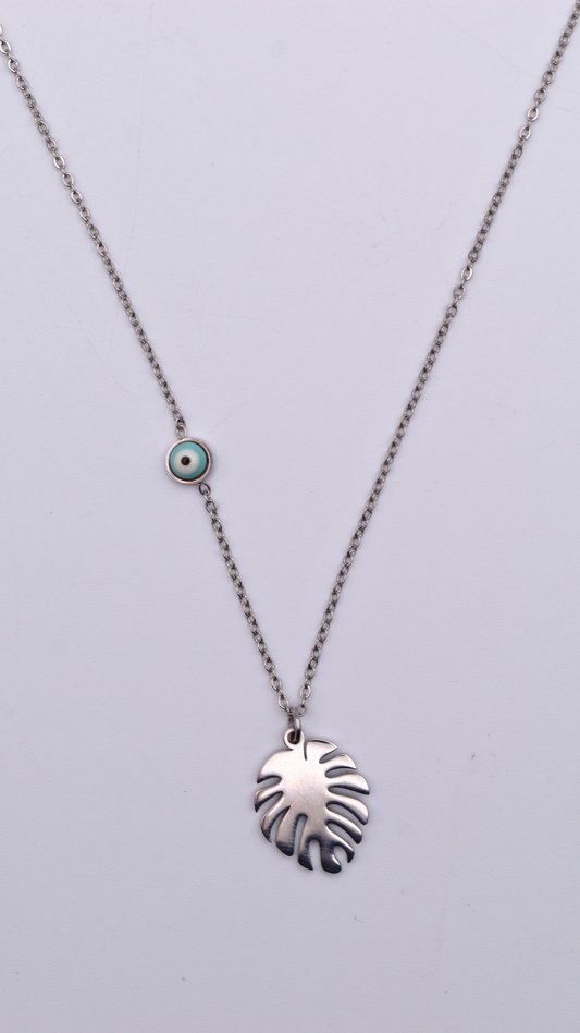 collier argent acier inoxydable salamandria