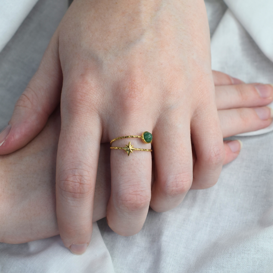 Bague "Star Green"