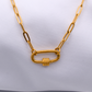 collier en acier inoxydable doré Salamandria " hook "