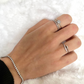 Bague modèle mesh ring en argent mixte portée